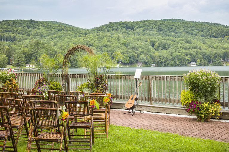 Lakefront Patio Ceremony - Right Side